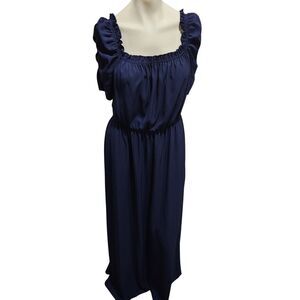 Gal Meets Glam Collection Sydney Maxi Dress Wmns SZ 10 Soft Sheer Overlay Ruffle